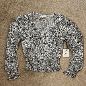 NWT Jopna long sleeve top with smock waist